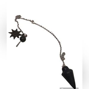 Handmade black decorative stone pendulum
